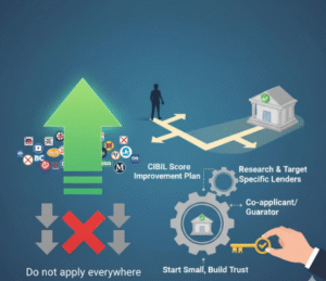 "कम CIBIL स्कोर पर पर्सनल लोन कैसे लें।"